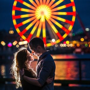 great wheel engagement session seattle
