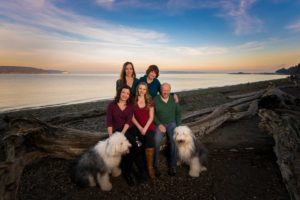 Family portrait at Owen Beach in Tacoma