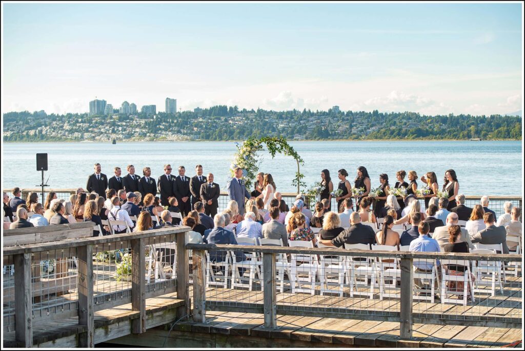 Ceremony site on the dock at Semiahmoo resort