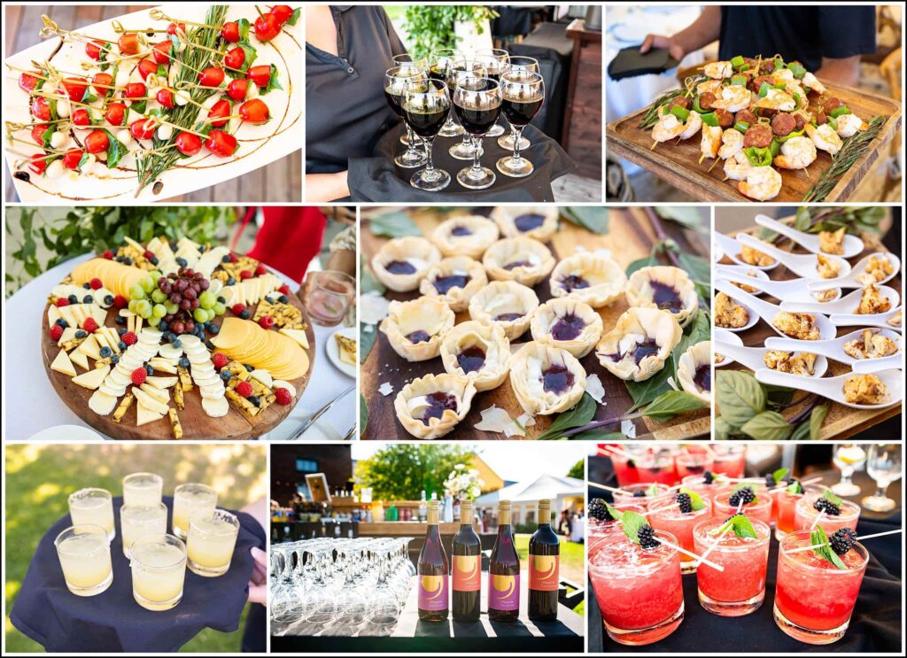 Wedding cocktail hour food at Semiahmoo Resort