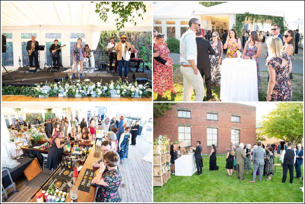 wedding reception outside at semiahmoo resort